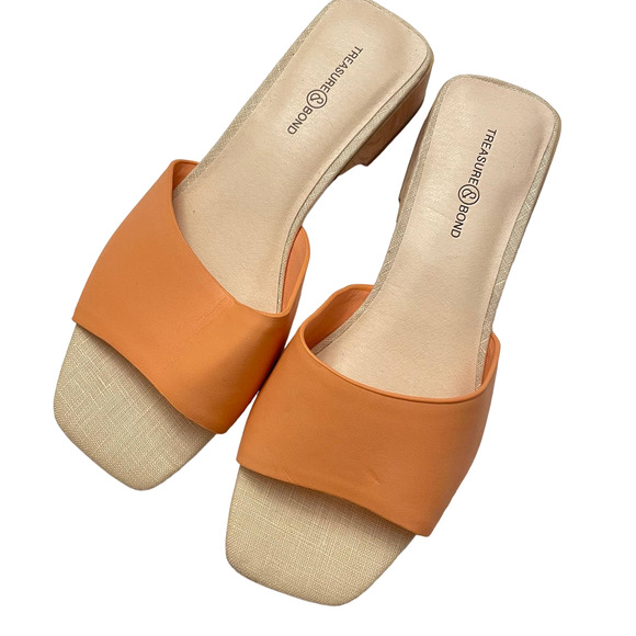 Treasure & Bond Jakob Slide On Sandal Coral Crush Summer Casual Size 7 - Picture 3 of 11